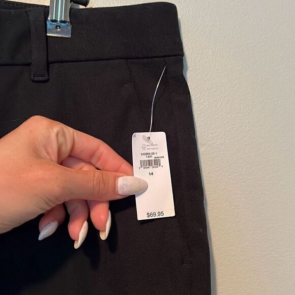 Gap Women's Black Flat Front Slim Ankle High Rise Dress Pants Size 14 NWT - Picture 4 of 9